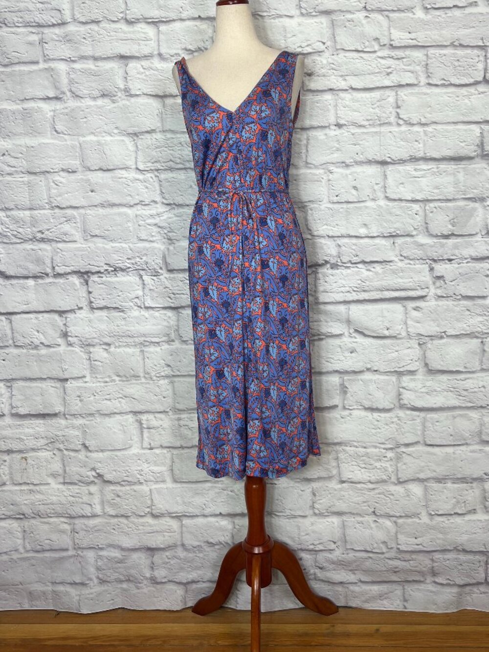 Tory Burch Sandy Sea Coral Artemis Silk Dress